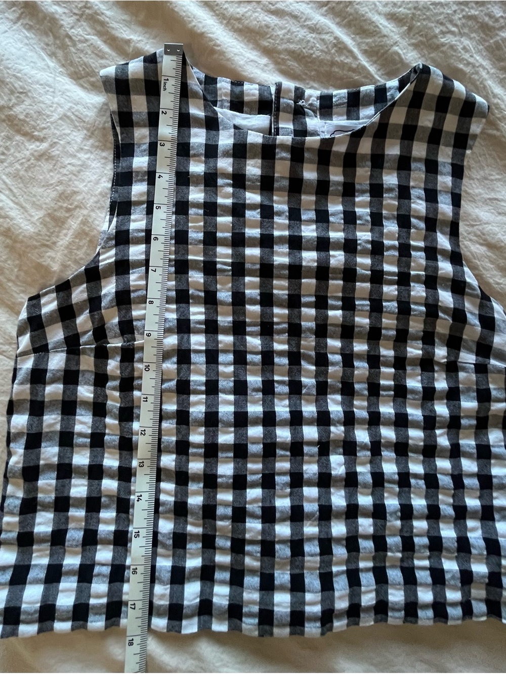 Emerson Fry Studio boxy top - black and white gingham - organic cotton - Picture 10 of 10